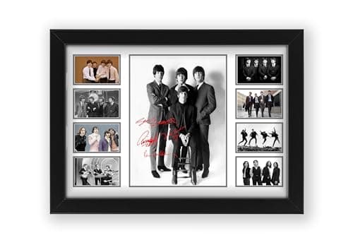 Image of The Beatles Signed Poster Print - Limited Edition Autograph Fan Gift – Collectible Memorabilia Merchandise (Unframed A4 (30x21cm))