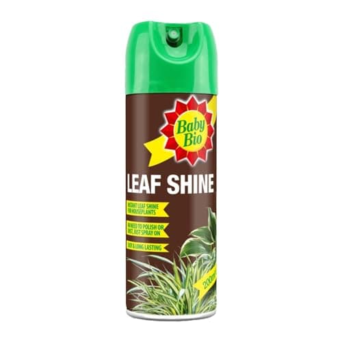 Image of Baby Bio Leaf Shine Spray, Ready to Use Houseplant Leaf Care Aerosol, Cleans Dust from Leaves, Enhances Natural Shine, For Smooth Leaf Plants, 200ml