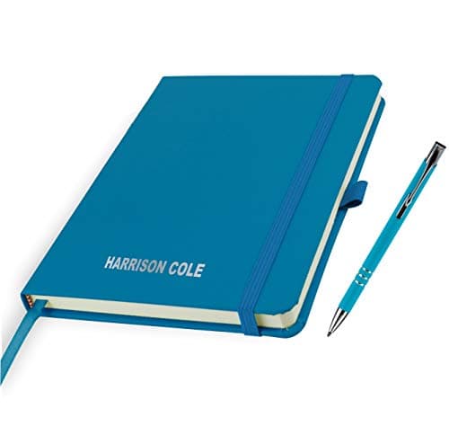 Image of That's My Pencil Personalised A5 Notebooks/Note Pad- Printed with Name with a matching pens (Ocean Blue)