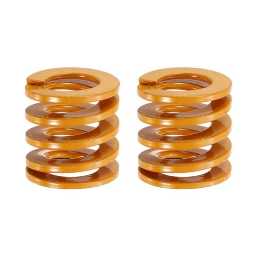 Image of sourcing map 2pcs 3D Printer Heating Bed Spring, 25mm OD 25mm Length Light Load Compression Mould Die Spring 3D Printer Compression Spring for 3D Printer Electric Part, Yellow