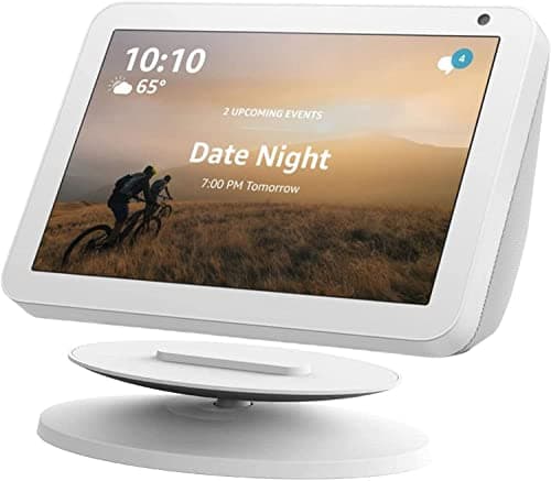 Image of Sintron Smart Display Stand for Show 5 & Show 8 (1st Gen & 2nd Gen) - Adjustable Magnetic Stand Mount with 360 Degree Rotation, Tilt Function and Anti-Slip Base, Compatible with iPhone Models (White)