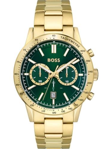 Image of BOSS Chronograph Quartz Watch for Men Allure Collection with Gold Colored Stainless Steel Bracelet - 1513923