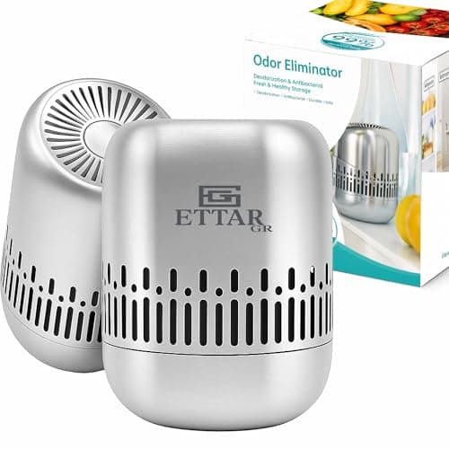 Image of Fridge Deodoriser & Freshener Stainless Steel Refrigerator Deodoriser Odours Eliminator, Chemical-Free Air Freshener Purifier for Freezer odour absorber, Closet, Shoe Cabinet, Outperforms Baking Soda.