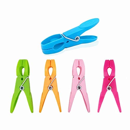 Image of Bonilife Clothes Pegs, 48 Packs Plastic Pegs for Washing Line, Strong Grip Washing Pegs with Multicolors, Rust Resistant Laundry Pegs Non Slip Laundry Clips for Home & Garden
