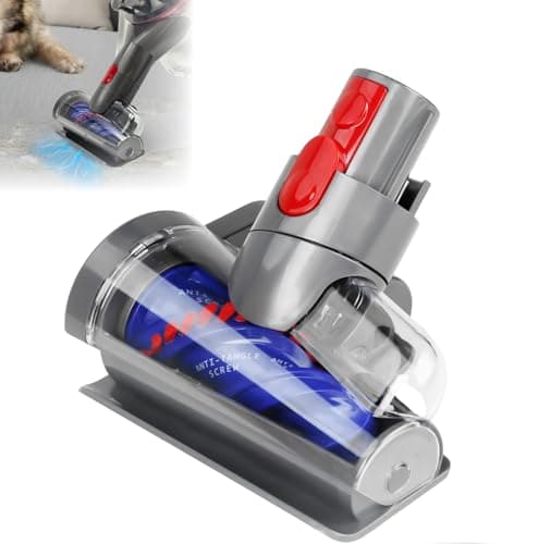 Image of Mini Motorized Tool Brush Head Compatible with Dyson V7 V8 V10 V11 V15 Gen5 SV10 SV11 SV12 SV14 Cordless Vacuum, Anti-Tangle Hair Screw Attachment for Pet Hair and Long Hair