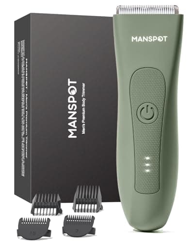 Image of MANSPOT Body Trimmer Men, Manscape Electric Ball Trimmer Men's Shavers with Hypoallergenic Ceramic Blade, IPX7 Waterproof Wet/Dry Shaver for Groin/Ball/Pubic Hair Male Body Groomer, 20 Times Usage