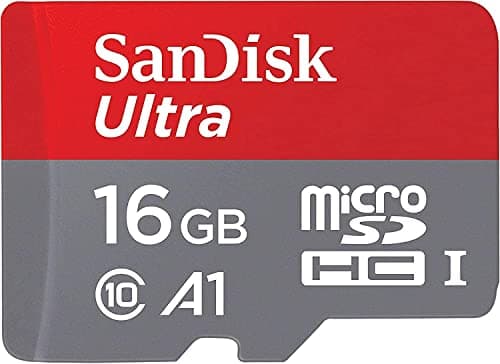 Image of SanDisk Ultra 16GB microSDHC Memory Card + SD Adapter with A1 App Performance up to 98MB/s, Class 10, U1 - Amazon exclusive packaging