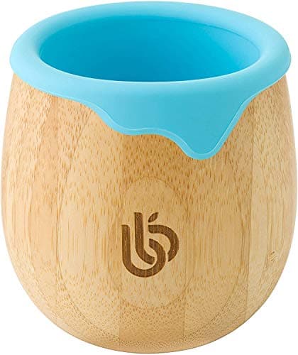 Image of bamboo bamboo Baby and Dinky Toddler Cup, Bamboo Sippy Cup for Toddlers, with Silicone Drip Rim for Teeth and Gum Protection, 150ml Capacity Baby Cup for Transitioning Toddlers (Blue)