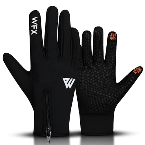 Image of WESTWOOD FOX WFX Winter Gloves Touch Screen Anti Slip Warm Gloves Windproof Thermal Sports Cycling Gloves for Men & Women Outdoor bike Glove for Running Camping Driving (Black, Xlarge)