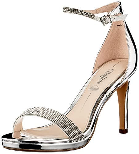 Image of Buffalo Women's Monroe 2 Heeled Sandal, Silver, 6.5 UK