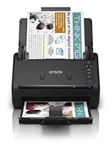 Image of Epson WorkForce ES-500WII Wi-Fi and USB 3.0, High-speed (35ppm), Up to A4 (27-413 GSM), 50 Page Auto Feed Colour Scanner with OCR Software