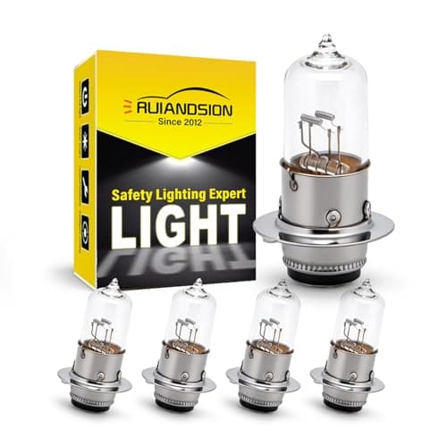 Image of Ruiandsion H6M (P15D) 12V 35W Halogen Headlight Bulb, 4300K Warm White 700LM, Dual Beam High/Low, Non-Polarity, for Motorcycle Scooter ATV Quad (10PCS)