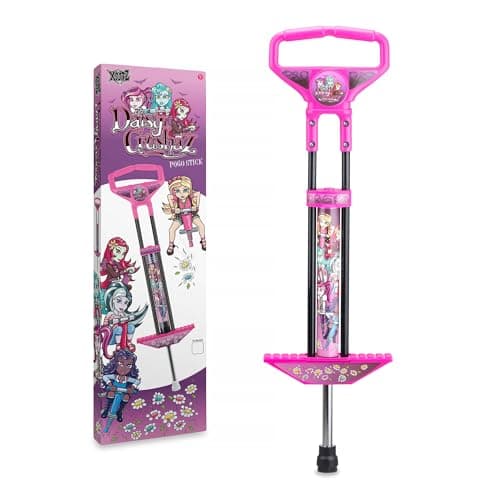 Image of Xootz Pogo Stick Jumper Stick For Kids Girls and Boys, Daisy Crushaz Design Pink