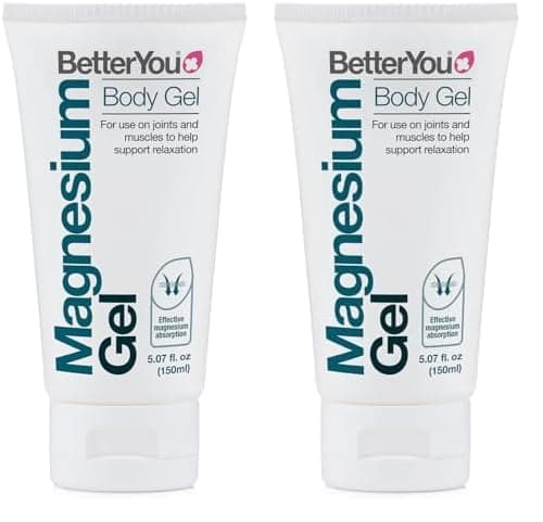 Image of BetterYou Magnesium Body Gel, Natural Source of Magnesium Chloride, Transdermal Magnesium Body Gel, for use on Joints and Muscles to Supprt Relaxation, 150ml (Pack of 2)