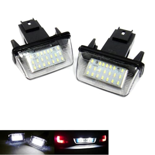 Image of RZG 2x LED Licence Number Plate Light White For Berlingo C3 Picasso C3 C4 Grand Picasso C5 DS4 Saxo Xsara Jumpy Dispatch III SpaceTourer Combo E Vivaro C Zafira Life single tailgate
