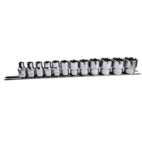 Image of AB Tools 12pc Imperial SAE AF 1/4" - 7/8" Sockets 12 Point On Rail Shallow 3/8" dr AT946