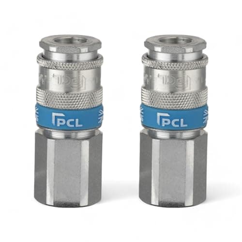 Image of x2 Genuine PCL Air Line XF Euro Range Female Coupling 1/2 Fitting Connector