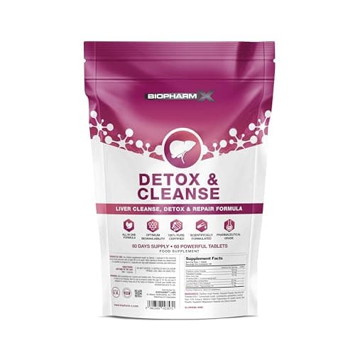 Image of Liver Detox, Cleanse & Repair (60 Tablets) 100% Herbal & Natural Ingredients - Manufactured in The UK by BioPharmX