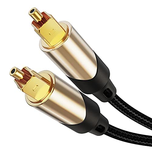 Image of CableCreation Optical Cable 4.5M, Digital Audio Toslink Wire [24K Gold-Plated, Braided] Fibre Spdif Lead Male for LG/Samsung/Sony Sound Bar, TV, Home Theater, PS4, Xbox, Receiver/Preamp, DAC, Tuner