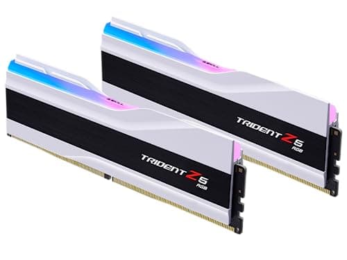Image of G.SKILL Trident Z5 RGB Series DDR5 RAM (Intel XMP 3.0) 32GB (2x16GB) 7200MT/s CL34-45-45-115 1.40V Desktop Computer Memory U-DIMM - Matte White (F5-7200J3445G16GX2-TZ5RW)
