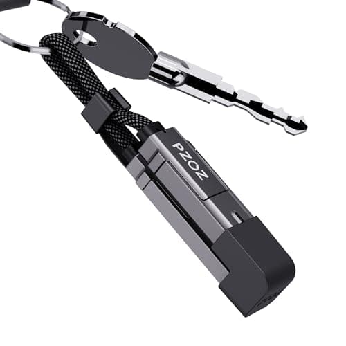 Image of PZOZ Multi Charger Cable 60W Keychain Charger Cable LED Display Chubby Cable USB Cable,USB C to Lightning/Typec to USB C/USB A to Lightning/USB A to USB C Fast Charging for iPhone11/12/13/14/15/16/17
