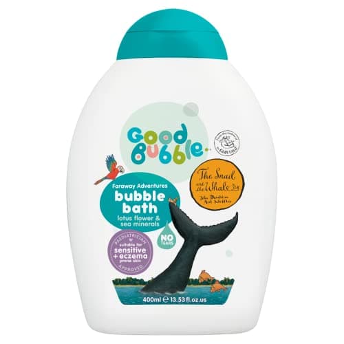 Image of Good Bubble The Snail & The Whale Bubble Bath with Lotus Flower & Sea Minerals - 400ml Baby Bubble Bath for Sensitive & Eczema-Prone Skin - Vegan-Friendly for Toddlers