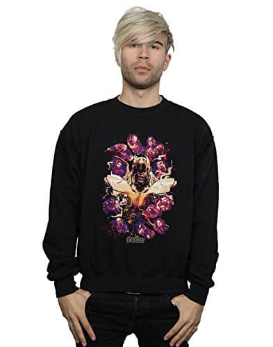 Image of Marvel Men's Avengers Endgame Movie Splatter Sweatshirt Black Small