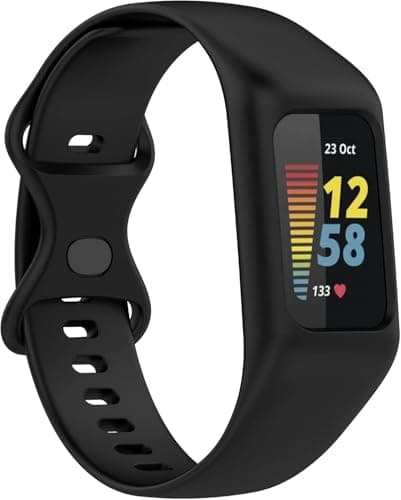 Image of NEO+ Silicone Sport Band Compatible with Fitbit Charge 6/Charge 5 Band with Case for Soft Silicone Strap with Shatter-Resistant Protective for Charge 5/Charge 4/3 Advanced Fitness Tracker