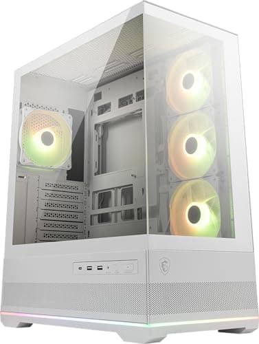 Image of MSI MAG PANO 110R PZ White - Mid-Tower Gaming PC Case - Tempered Glass Side Panel - 3 x 120mm ARGB Fans - Liquid Cooling Support up to 360mm Radiator - Mesh Panel for Optimized Airflow