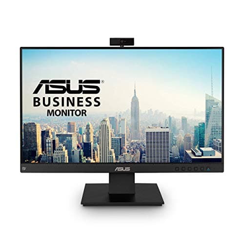 Image of ASUS BE24EQK 23.8” Business Monitor with 1080P Full HD IPS, Eye Care, DisplayPort HDMI, Frameless, Built-in Adjustable 2MP Webcam, Mic Array, Stereo speaker, Video Conference,BLACK