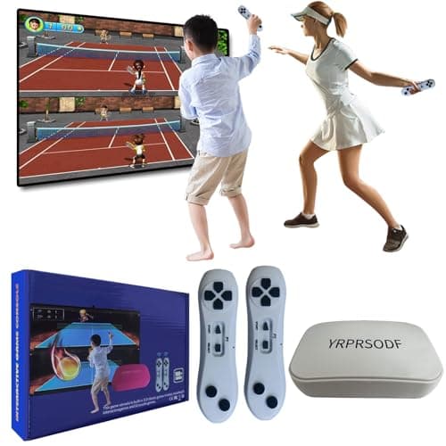 Image of YRPRSODF TV Game Console Built in 100+ Games, Handheld Video Game System with 2.4G Wireless Gamepad Somatosensory Control, HD Output, Home Interactive& Puzzle Games,Grey