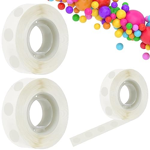 Image of 600 PCS Balloon Glue Dots, Removable Balloon Sticky Spots,Extra Strong Glue Dots Double Sided for Birthday Party Wedding Christmas Decorations and DIY Scrapbooking Craft. (600 PCS)