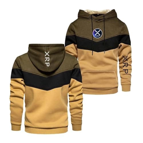Image of MGTERN Men's Pullover Hoodie For X.RP, With Adjustable Hood Warm, Hooded Jacket For Outdoor Work, Casual(Brown,S)