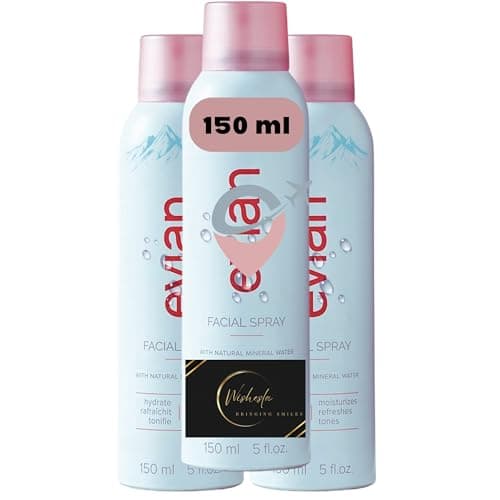 Image of Face Mist Spray Hydrating Bundle - Cooling Spray for Face and Body, Hot Weather Water Mist with Wishesla Thank You Card (3-Pack 150ml)