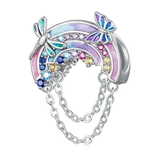 Image of NewL Unicorn Charms Rainbow Cloud Star Charms Gold Plated Sun and star Heart Charms Pendant for Necklace and Bracelet (20 * 14mm)