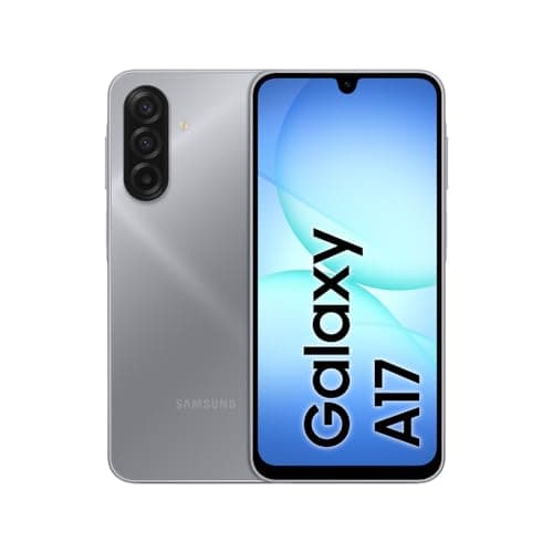 Image of Samsung Galaxy A17 4G, AI Smartphone, Slim 7.5mm Frame, Large Screen Unlocked Phone, 50MP Camera, 128GB Storage, 4GB Memory, 5000 mAh Battery, Grey, 3 Year Extended Warranty (UK Version)