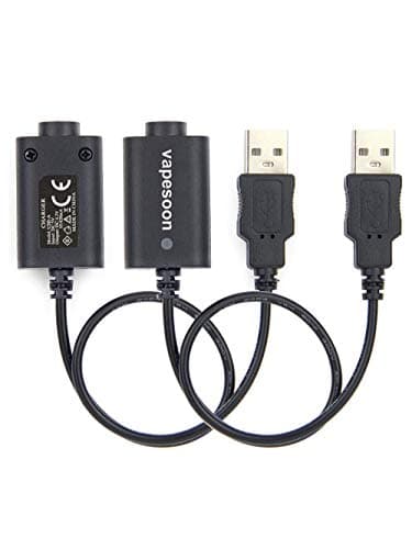 Image of Electronic Cigarette Charger Cable 510 USB Charger for Ego with 510 Thread E Cigarette Battery (2 Pack), No Nicotine & No Liquid