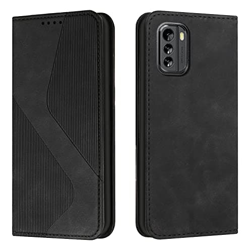 Image of Mo-Somnus Compatible with Nokia G60 5G, Shockproof Wallet Case PU Leather with Card Holder Folding Stand Magnetic Protect Flip Cover Nokia G60 5G Phone Cases (Black)