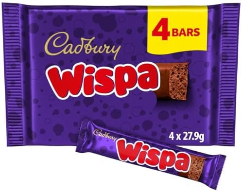 Image of premium Chocolate 4 Bar Range – Premium Chocolate Gift For Any Occasion (Cadbury Wispa Chocolate Bar 4 x 27.9g)