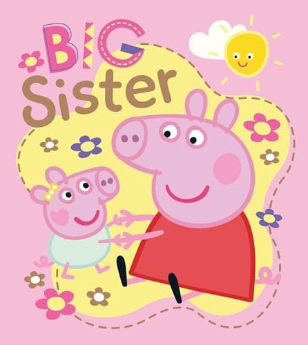 Image of Peppa Pig Big Sister Card, Cute Cartoon Design, Evie Pig, Happy Birthday Big Sister Card