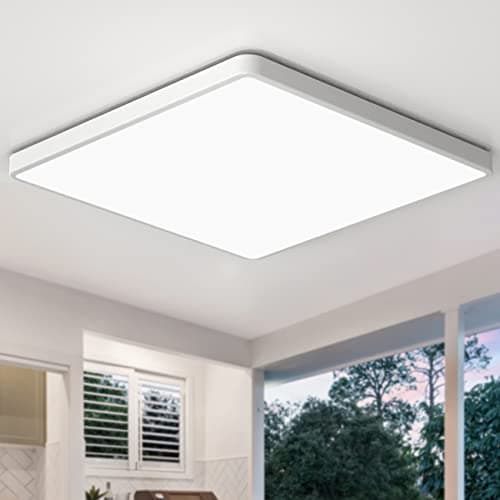 Image of zemty 36W 29CM LED Ceiling Lights, 3240LM Waterproof Bathroom Light, Super Bright 6500K Daylight White, Modern Square Flush Mounted Lighting Fixture for Kitchen Hallway Living Room Bedroom Office