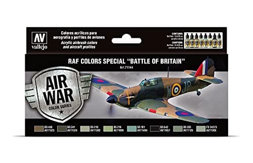 Image of Vallejo Model Air Acrylic Paint, Matte Finish for Airbrush, 18 ml, Ideal for Model Building and Figures, Battle of Britain Series