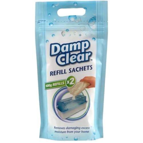 Image of Kilrock Damp Clear Granules Refill Sachets 1kg Ideal For Refilling All Granular Moisture Traps Suitable For All Rooms Starts Working Immediately Remove Damaging Excess Moisture (1, White)