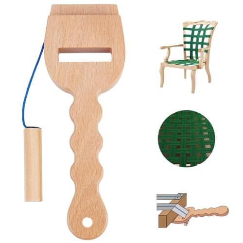 Image of BENECREAT Webbing Stretcher Beechwood, Wood Handle Webbing Stretcher, Stretching Tool for Upholstery Repair Tools Supplies 19.7x6.9x1.95 cm / 7.8x2.7x0.8 inches