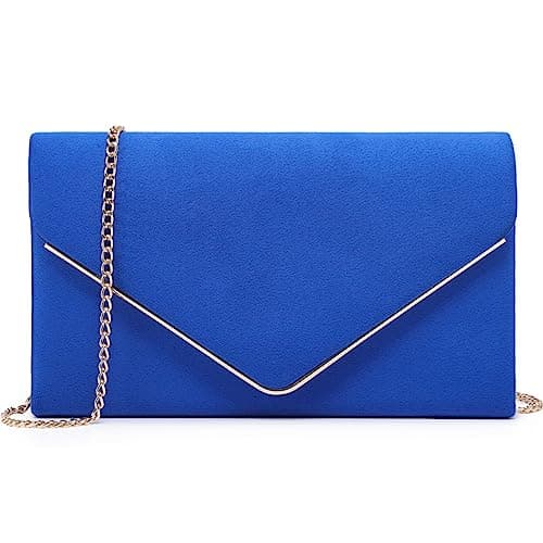 Image of Dasein Women Faux Suede Evening Clutch Bags Formal Party Clutches Wedding Purses Cocktail Prom Clutches