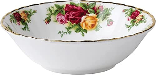Image of Royal Albert Old Country Roses Dinner Ware - Plates, Bowls, Platters, Dishes.- English Made Original 1962 Fine Bone China (Cereal Bowl (16cm))
