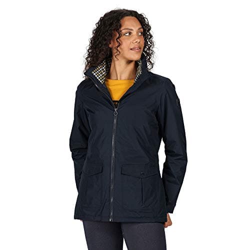 Image of Regatta Loretta Waterproof Breathable Taped Seams Lined Insulated Equestrian Friendly Jacket with Security Pocket Jacket - Navy, 8
