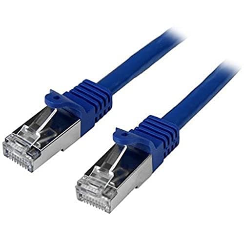 Image of StarTech.com N6SPAT50CMBL 0.5 m Cat6 Patch Cable, Shielded (SFTP) Snagless Gigabit Network Patch Cable - Blue Cat 6 Ethernet Patch Lead