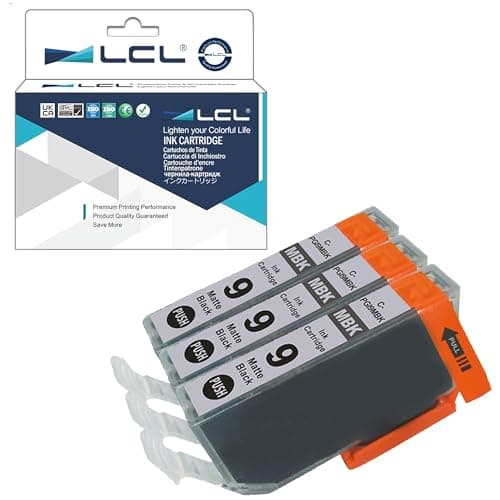 Image of LCL Compatible Ink Cartridge PGI-9 PGI-9MBK (3 Matte Black) Replacement for Canon Pixma: Pro 9500 Pro9500 Mark II