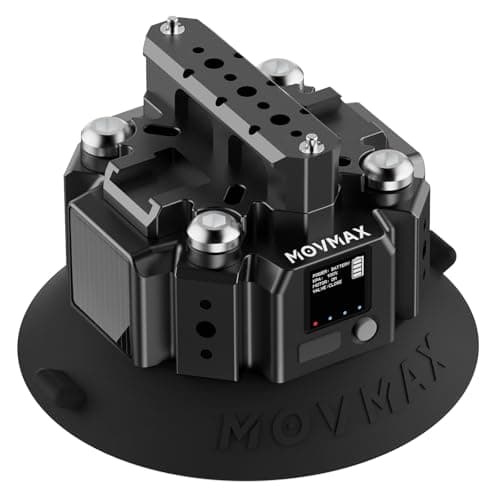 Image of Vaxis Global MOVMAX 4.5" Solar Electronic Suction Cup Camera Mount w NATO Rail, 1/4", 3/8" Mounting Holes for ARRI, Solar-Powered/Auto Pressure Detection/LCD Display